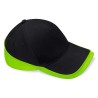 Cap - mod. B171:Black, 100% cotton, Lime Green, One Size